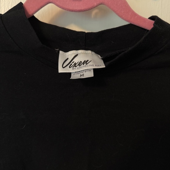 Bad Girl Crop Top in Black Vixen by Micheline Pitt - Picture 2 of 3